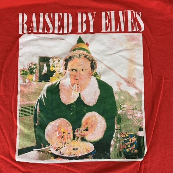 Elf “Raised By Elves” Men’s XL Graphic Tee - Picture 4 of 6